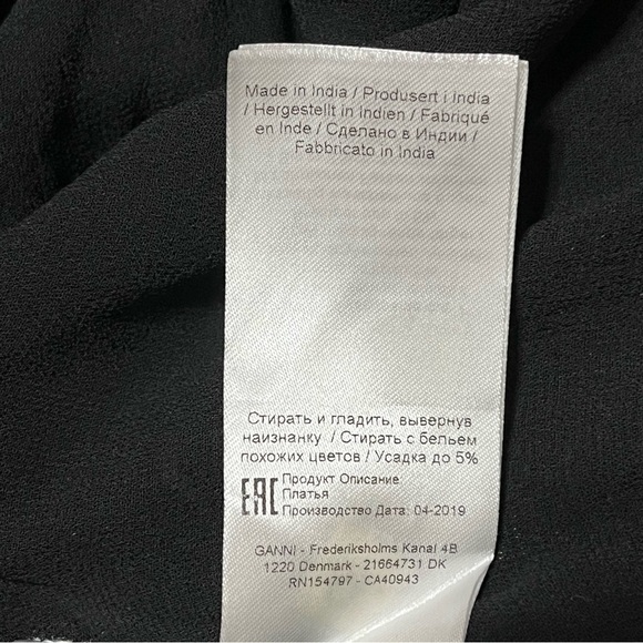 Ganni Floral Print Georgette Wrap Dress, Small - Picture 12 of 15